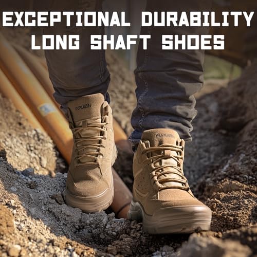 Furuian Steel Toe Boots for Men Women Lightweight Work Boots Pioneer Series
