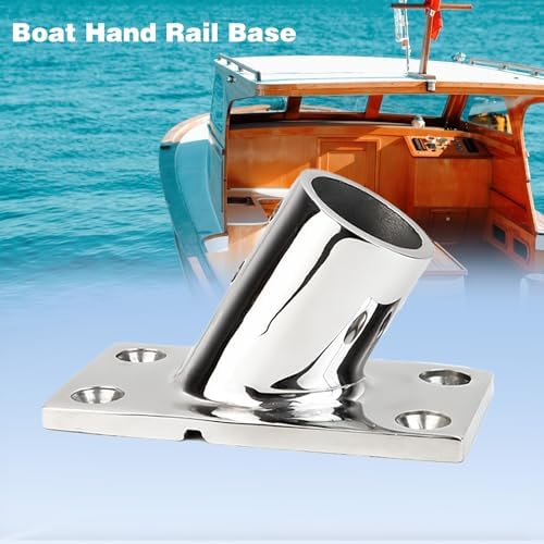 YANYUCB Boat Hand Rail Fitting,316 Stainless Steel Rectangular 60/90 Degree Boat Hand Rail Base(1 inch,1-1/4inch,7/8 inch,1-3/16 inch) with L Shape Hex Key and Screws
