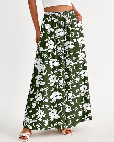 BTFBM Wide Leg Flowy Palazzo Pants for Women
