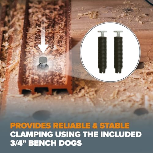 BORA 14-Inch Bench Dog Fence Stop with Quick-Adjust Pegs
