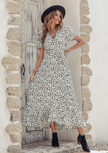 PRETTYGARDEN Women's Boho Floral Summer Maxi Dresses
