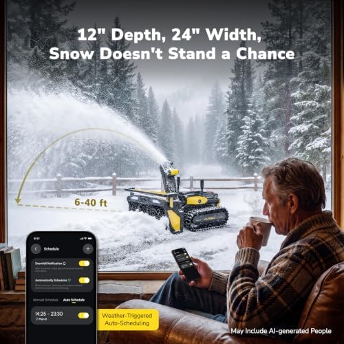 YARBO Y40 Core 3-in-1 Robot Lawn Mower, Snow Blower Gen 2 and Leaf Blower