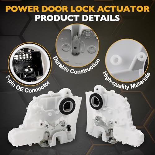2Pcs Front Door Lock Actuator for 2007-2011 Honda CR-V CRV EX EX-L LX SE, Driver and Passenger Side Door Lock Latch Assembly Replacement 72610-SWA-A01, 72110-SWA-D01