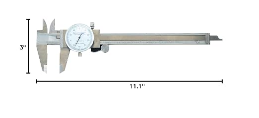 Frankford Arsenal Stainless Steel Dial Caliper with Case for Reloading,silver