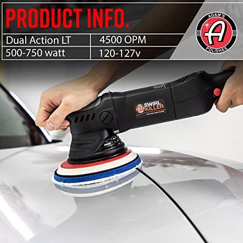 Adam's Polishes Swirl Killer 21mm Polisher Kit (7 Item) - Orbital Polishing Paint Correcting Buffer Tool - Scratch Remover, Correcting Polish - Use Post Car Wash Clay Bar & Pre Wax or Ceramic Coating