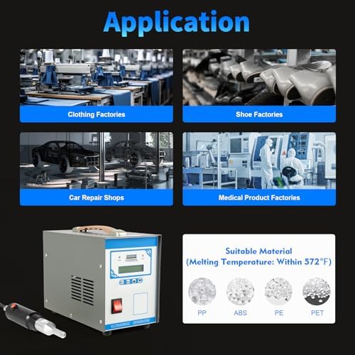 Ultrasonic Spot Welder, 200-700W Plastic Welding Machine with MCU Control System and Triode Control, 28KHZ High Speed Handheld Welder, Portable Spot Welding Machine for PP ABS PE