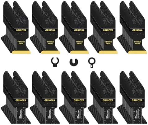 200PCS Multitool Blades, Titanium Oscillating Saw Blades for Wood Plastic