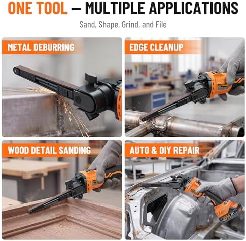 DOVAMAN 1/2'' x 18'' Cordless Belt Sander, 6-speed 3268 FT/Min, 20V Battery