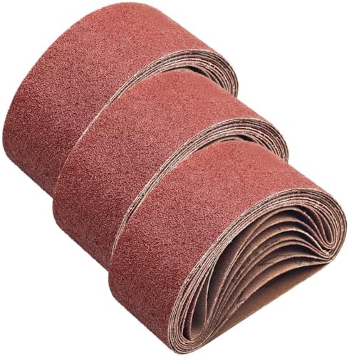 Taokyid 2.5X16 Inch Sanding Belts for Belt Sander, 40 60 80 Grit, 24 Pcs