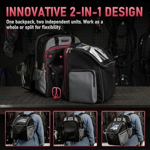 YESWELDER 2-in-1 Detachable Welding Backpack, Helmet and Tool Bag