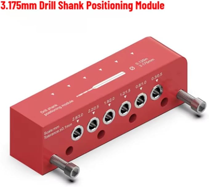 T0012 Round Stick Punching Positioner | Precision Drill Guide Jig for Model Building, Woodworking & DIY |Adjustable Locator with Scales (T0012 + T0012-A)