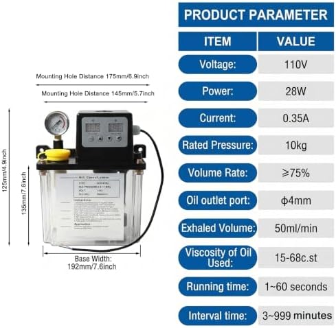 110V 2L Automatic Lubricating Oil Pump CNC Electromagnetic Oiler