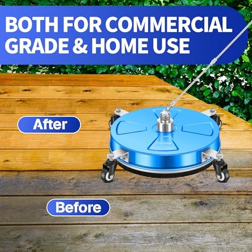 LidoDola 16'' Pressure Washer Surface Cleaner Blue, Power Washer Accessory