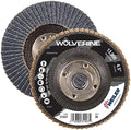 Weiler 31407 Wolverine 4-1/2" x 5/8"-11 UNC NUT Abrasive Flap Disc, 36 Grit Zirconia Alumina, Flat Type 27, Phenolic Backing, Standard Density (Pack of 10)