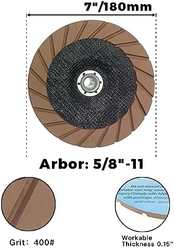 Concrete Grinding Cup Wheel 7" Ceramic Diamond Cup Wheel for Floor Grinding, Fits 5/8"-11 Arbor Angle Grinder,400# Medium
