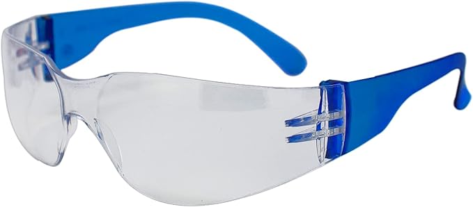 BISON LIFE Clear Safety Glasses – ANSI Z87.1 Scratch & Impact Resistant Wrap Around Eye Protection Goggles for Men & Women