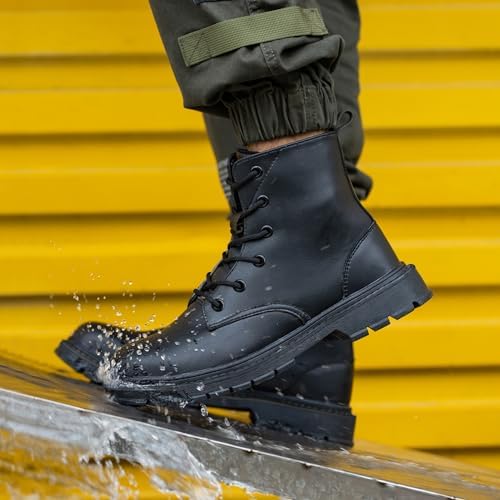 OWIF Waterproof Steel Toe Boots for Women Men, 6" Comfortable Composite Toe Work Boots Safety Construction Shoes