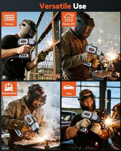 Portable Welding Machine 110V, Portable Handheld Welder with IGBT Inverter 5 Variable Current Adjustment, Electric ARC Stick Welder Gun for 1/16"-1/8" Rods, Carring Case &20 Rods Included