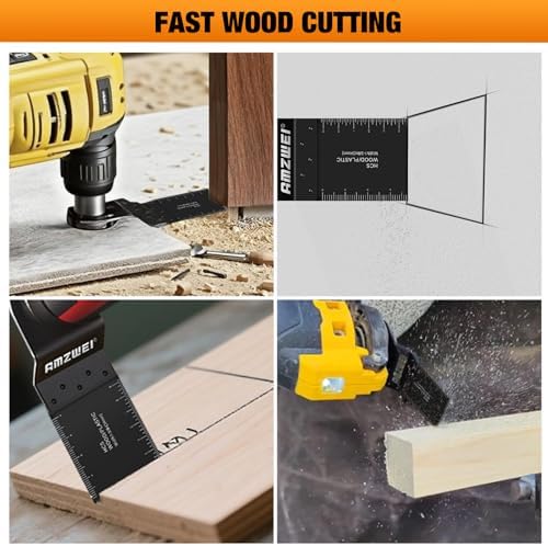 AMZWEI 100PCS Professional Multitool Blade Kits Metal, Wood Cutting