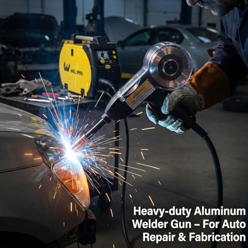 Weldpro 130A Aluminum Spool Gun, 15 FT MIG Welding Torch for Weldpro MIG210LCD Omni 210 MIG155GD, Welding Gun for Aluminum Welding