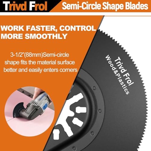 Trivd Frol 121 PCS Oscillating Saw Blades, Multitool Blades with Sandpaper