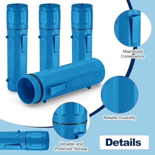 Zonon 4 Pcs Welding Rod Storage Tube 14 Inch Tig Rod Holder, Blue