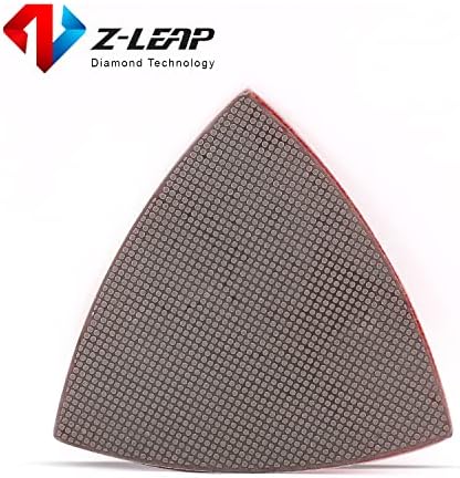 Diamond Triangular Sandpaper Sheet Discs Sanding Pads for for Grinding Stone Glass Ceramic 3"(80mm) 400 Grit