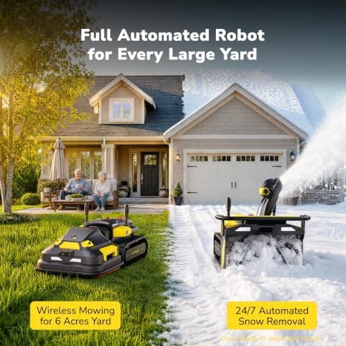 YARBO Y40 Core 3-in-1 Robot Lawn Mower, Snow Blower Gen 2 and Leaf Blower