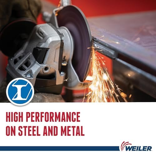 Weiler 57104 7" x 1/8" Tiger Type 27 Cut and Grind Combo Wheel, A30S, 5/8"-11 UNC Nut (Pack of 10)