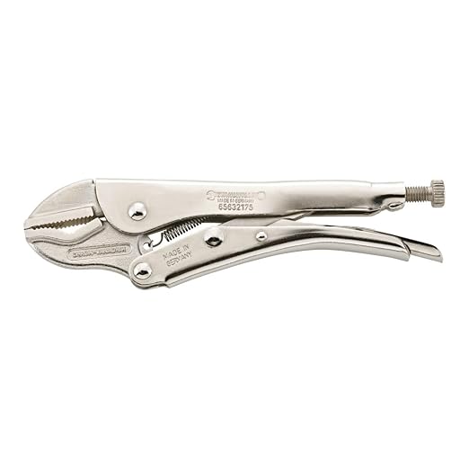 Stahlwille 65632250 Universal Self Grip Wrench, Bright Nickel-Plated, 500g Weight, 250mm Length, Size 30mm, Forged Jaws, Quick-Release Lever, High Tension Pressure, Made in Germany