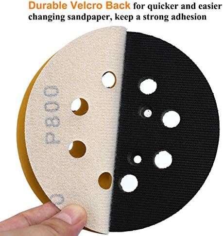 5-Inch 8-Hole Hook and Loop Sanding Discs 800-Grit, 200-Pack