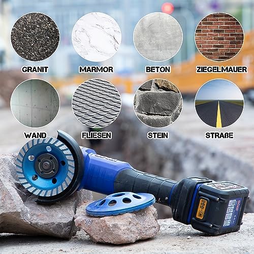 SALI 4.5 Inch 3pcs Concrete Grinding Wheels 27 Turbo Diamond Segments 5/8-11 Arbor Diamond Grinding Wheel Fit for Paint, Epoxy, Mastic Coating Removal