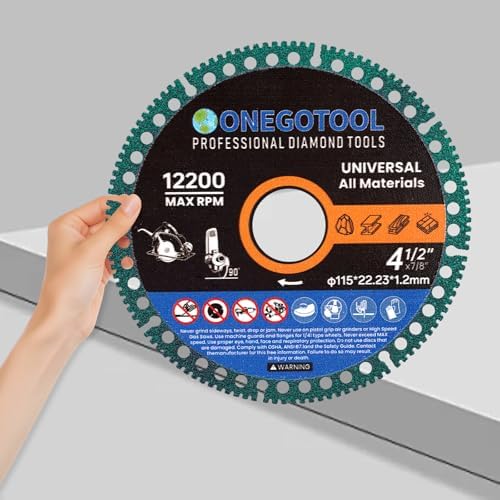 4-1/2 inch Indestructible Cutting Discs for Angle Grinder 7/8" Blades Cut Off Wheels Diamond Tool Metal rebar Porcelain Tile Granite Marble Smooth Cutter (10pcs)