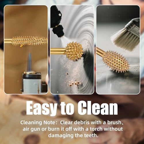 CAELUM Titanium Coated Rotary Burr Set 3Pcs, 1/8" Coarse, Wood Carving Bit