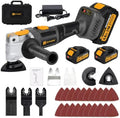 JEXUGK Cordless Oscillating Multi-Tool, 21V Brushless Oscillator Tool Kit with 2x4.0Ah Batterry, Multitool Saw with 27Pcs Accessories, Herramienta Oscilante for Cutting Wood Drywall Nails Remove Grout
