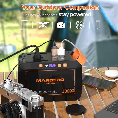 MARBERO 111Wh Solar Generator with Panels Included Solar Panel Kit 30W