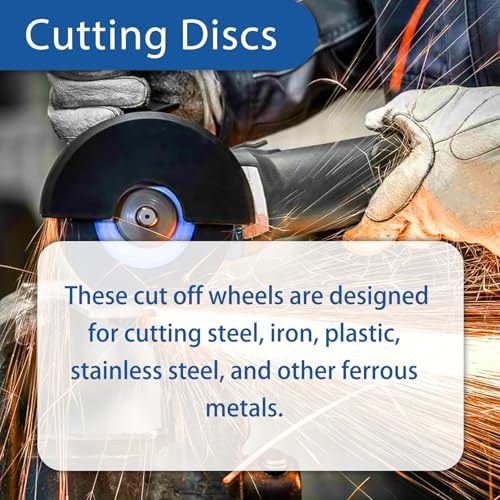 WFLNHB 50 Pack 5"x0.040"x7/8" Metal and Stainless Steel Cut Off Wheels Replacement for Angle Grinders