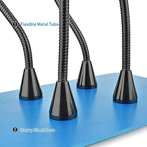 Toolour Magnetic Helping Hands Soldering Third Hand,4 Metal Arms with Adjustable Alligator,Flexible Solder Vise Clamps for Electronics Desoldering Repair Assembly Painting DIY Art Crafts Hobby