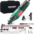 HYCHIKA 8000-35000 RPM Variable Speed Rotary Tool Kit with 179 Pcs Accessories, 180W Power Rotary Tool with Grinding Chain Bracket Flex Shaft for Wood Carving, Grinding, Cutting, Sanding, Polishing
