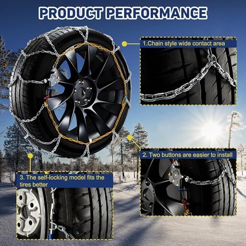 DEDC Auto Lock Y-type Mn Steel Snow Tire Chain for Tesla Model Y 245 255