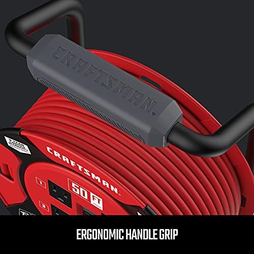 CRAFTSMAN 50 Ft. Retractable Extension Cord Reel, 4 Outlets