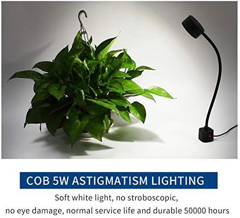Led Magnetic Work Light 300mm Flexible Gooseneck lamp 500 Lumens 120 Volt for Sewing Machine Lathe Milling Drill Press Industrial Lighting