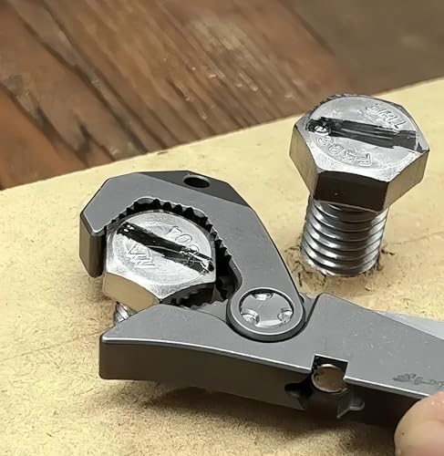 PICHI X2S Titanium Multitool EDC Multitools 6-In-One Pocket Wrench Pry Bar Crowbar Screwdriver Pocket Knife Bottle Opener for Camping Hiking Gift for Men Father with 2 Blades