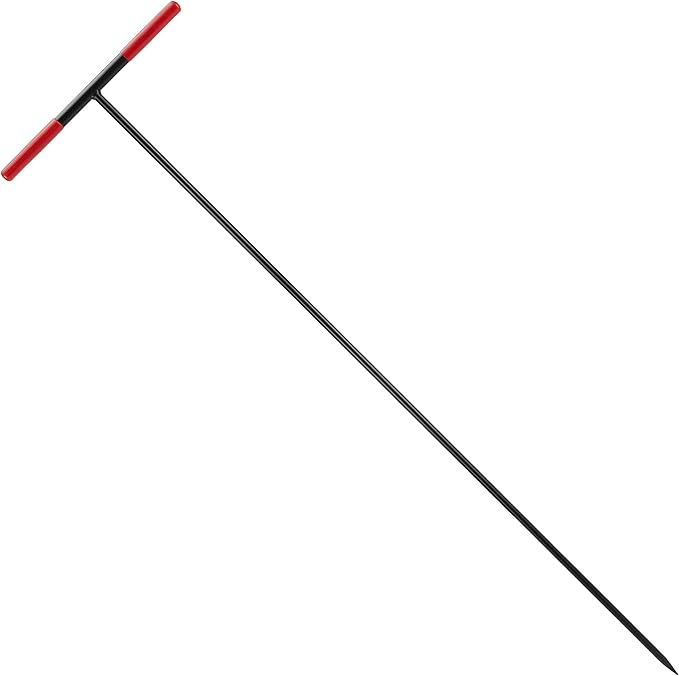 HOMESTEAD 36-Inch Soil Probe Rod with wide T handle, Comfortable Grip for Locating underground pipes and septic tanks