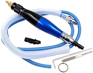 Pneumatic Ultrasonic Grinding Machine Reciprocating Ultrasonic Polishing Machine Ultrasonic Vibration Grinder (Blue)