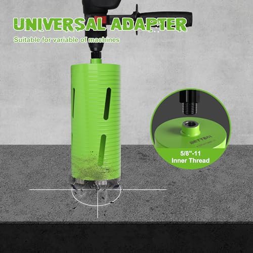 4 1/2 Inch Dry Core Drill Bit, 5/8"-11 Threaded Concrete Core Bit