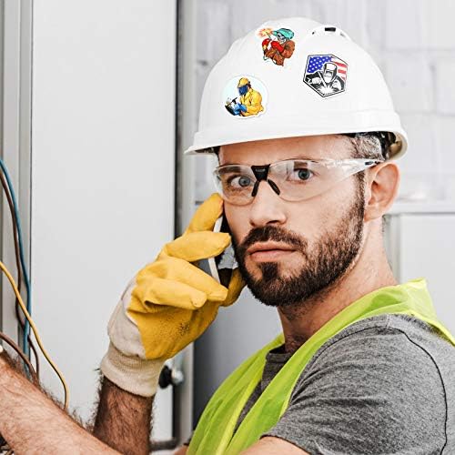 Zonon 100 Pcs Welding Stickers Decals, Hard Hat Tool Box Stickers for Helmet Welding Construction Worker Lineman Oilfield Electrician Decals