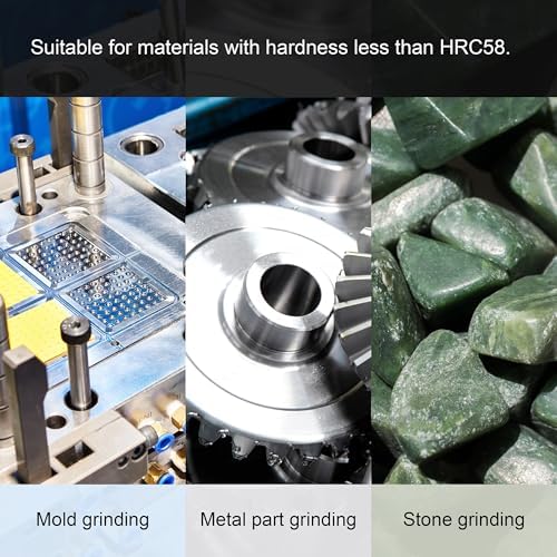 MIRACLE Cristone Ceramic Fiber Stones 6 Pcs Set 100L x 10W x 1T mm for Grinding Polishing Deburring Lapping Metal Wood Molds Plastic Pneumatic Electric Rotary #150#200#400#600#800#1000
