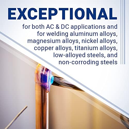 Midwest Tungsten Service TIG Welding Tungsten Electrodes 10-Pack (Blue - 2% Lanthanated Tungsten (WL20/EWLa-2), 0.040")