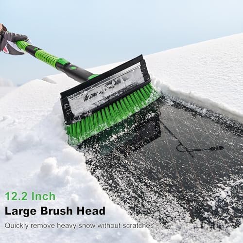SEAAES 55 Inch Ice Scraper and Snow Brush with Squeegee for Truck SUV